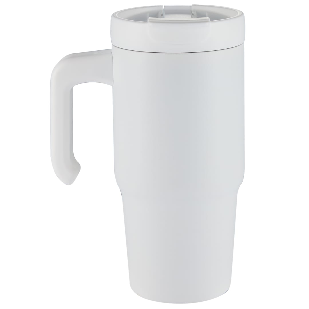 Rear View of White Peak Recycled Insulated Sip or Swig Mug 24oz plain
