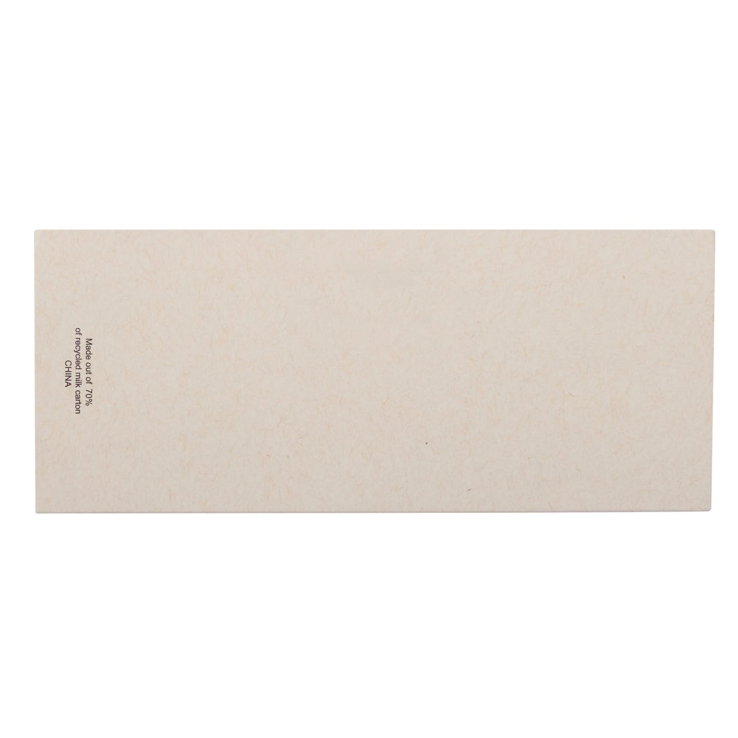 Rear View of White Recycled Milk Carton Sticky Notes & Ruler Pad plain