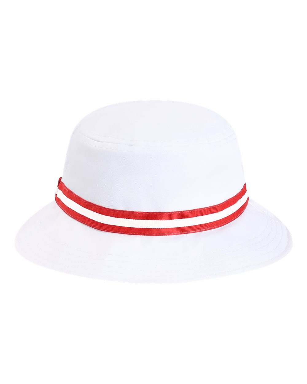 Rear View of White/ Red The Oxford Performance Bucket - 1371P