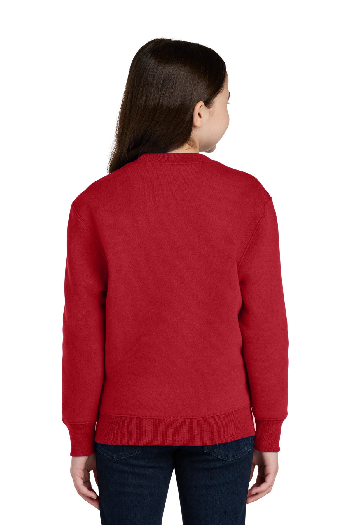 Red Port & Co Youth Core Fleece Crewneck Pocket Sweatshirt PC78YPKT