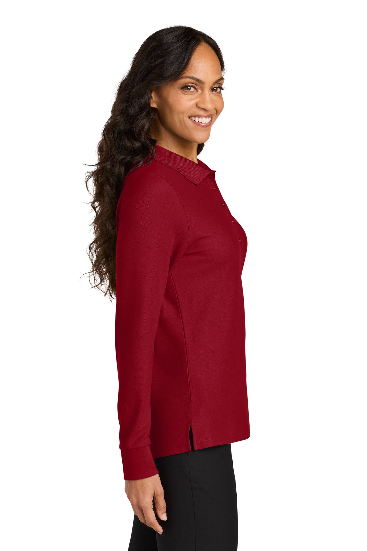 RichRed Port Authority Women's Wearever Signature Pique Long Sleeve Polo LK200LS