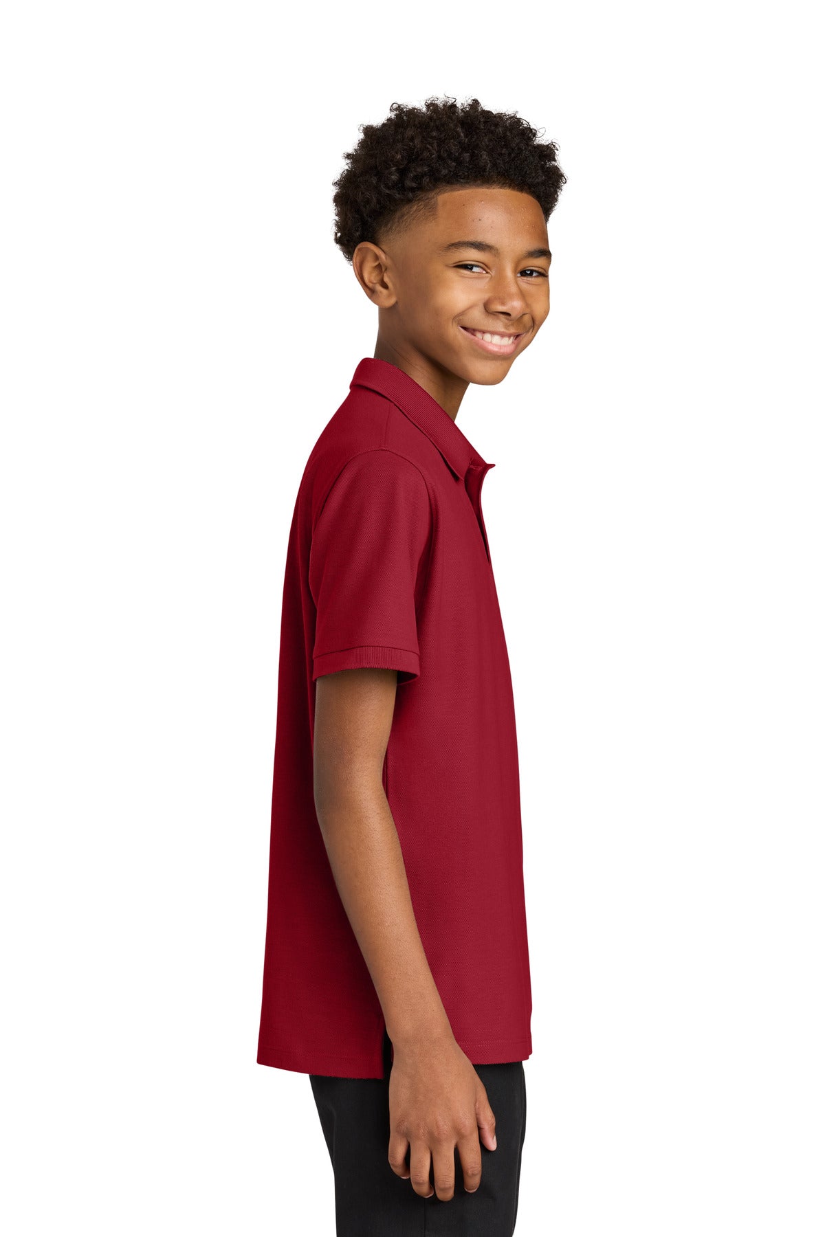 RichRed Port Authority Youth Wearever Signature Pique Polo Y200