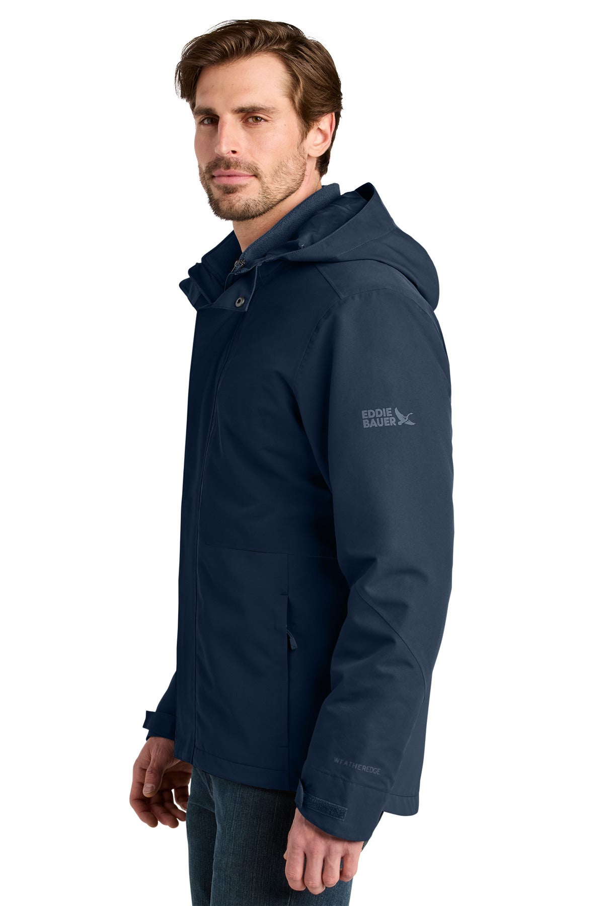RiverBlNv Eddie Bauer WeatherEdge Ridge 3-in-1 Jacket EB658