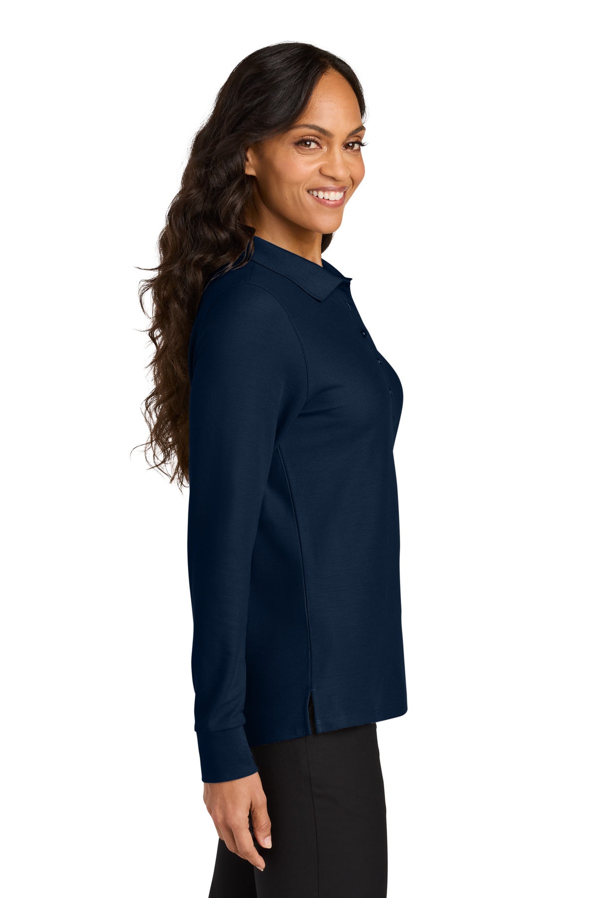 RiverBlNv Port Authority Women's Wearever Signature Pique Long Sleeve Polo LK200LS