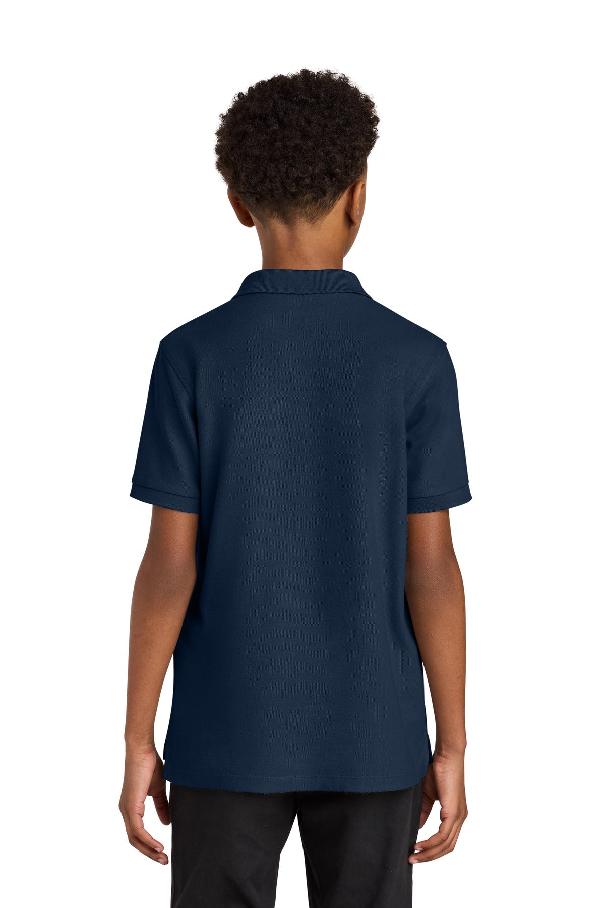 RiverBlNv Port Authority Youth Wearever Signature Pique Polo Y200