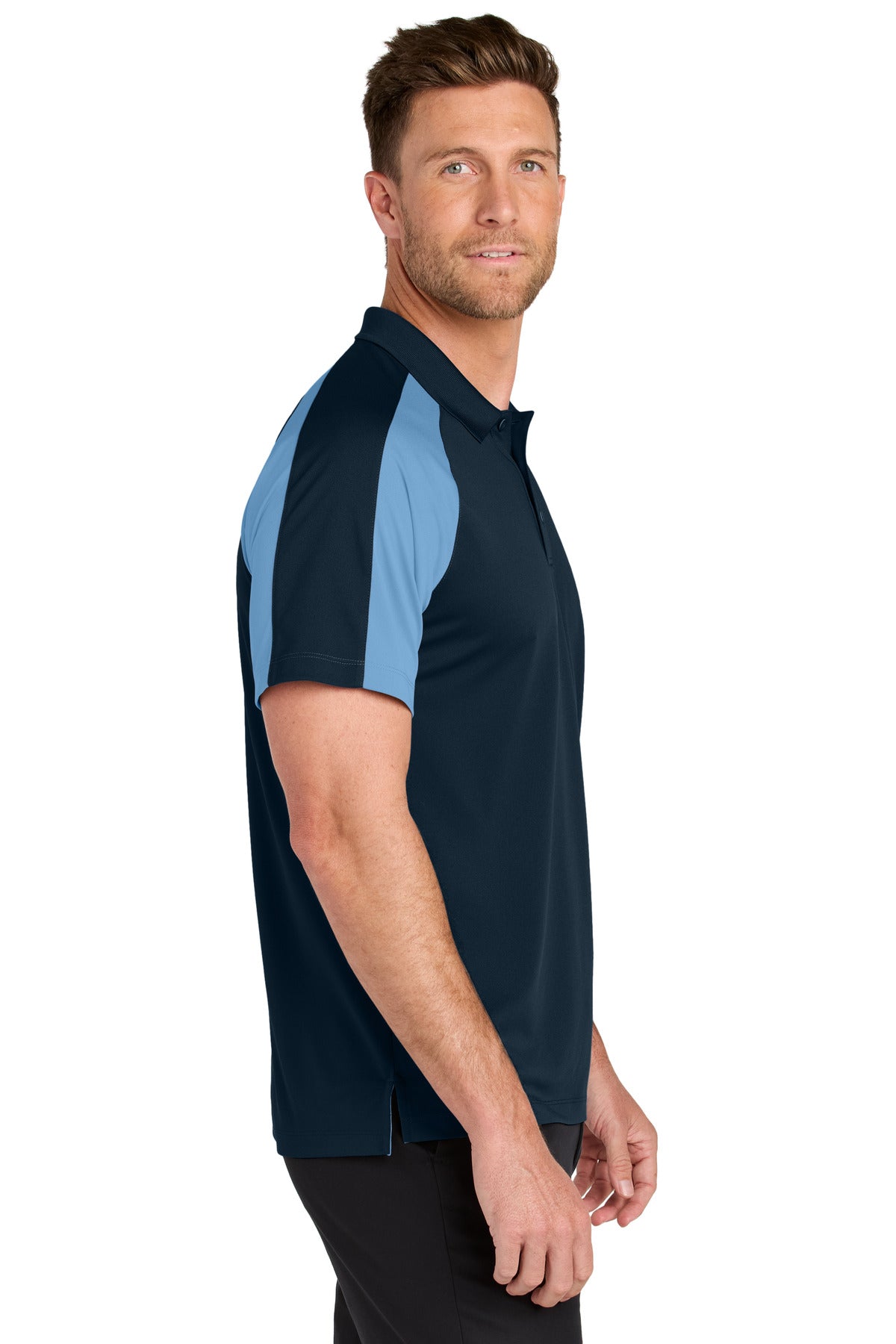 RvBNv/CarB Port Authority Wearever Performance Pique Colorblock Polo K247