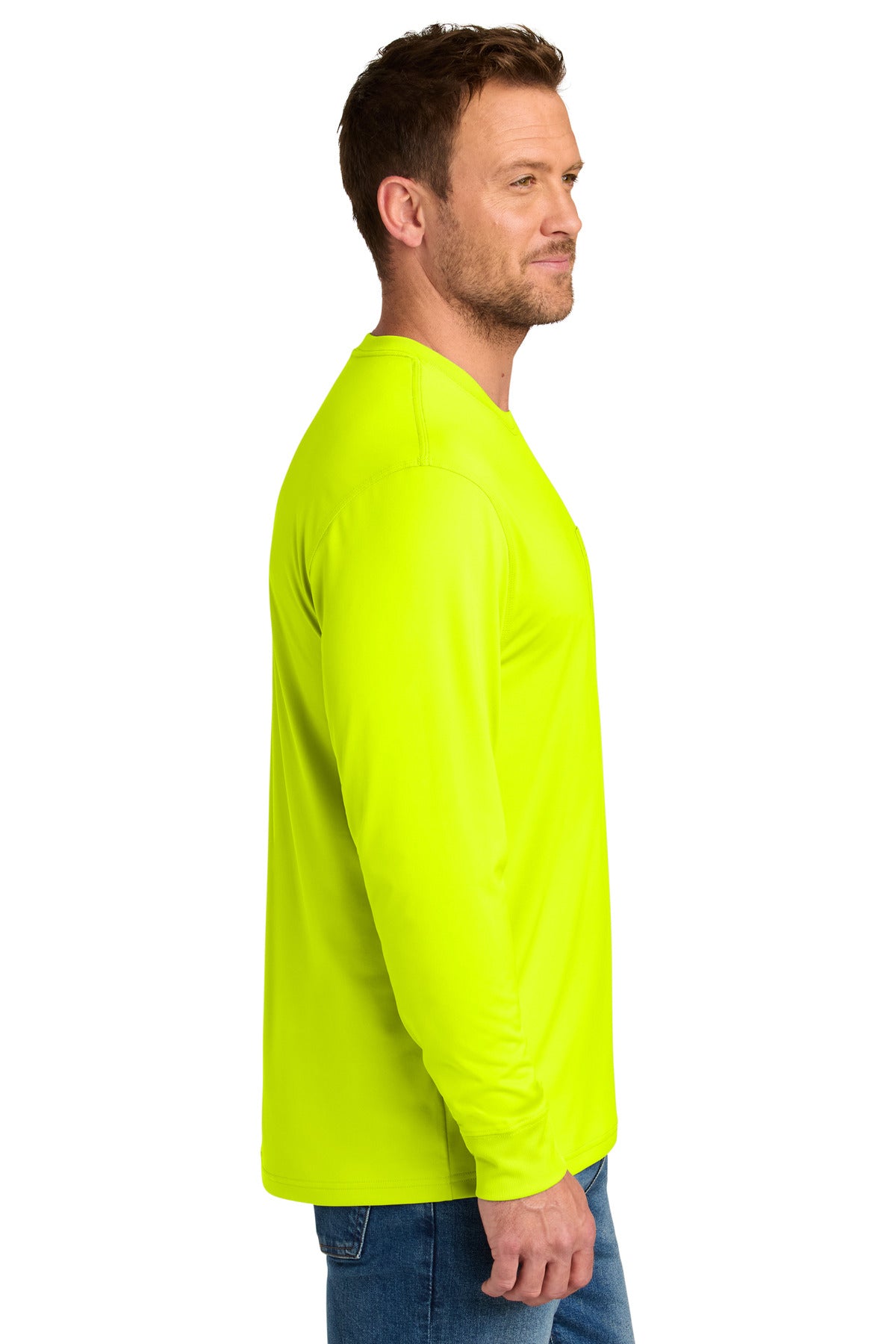 SftyYellow CornerStone Workwear Pro Long Sleeve Pocket Tee CS440LSP