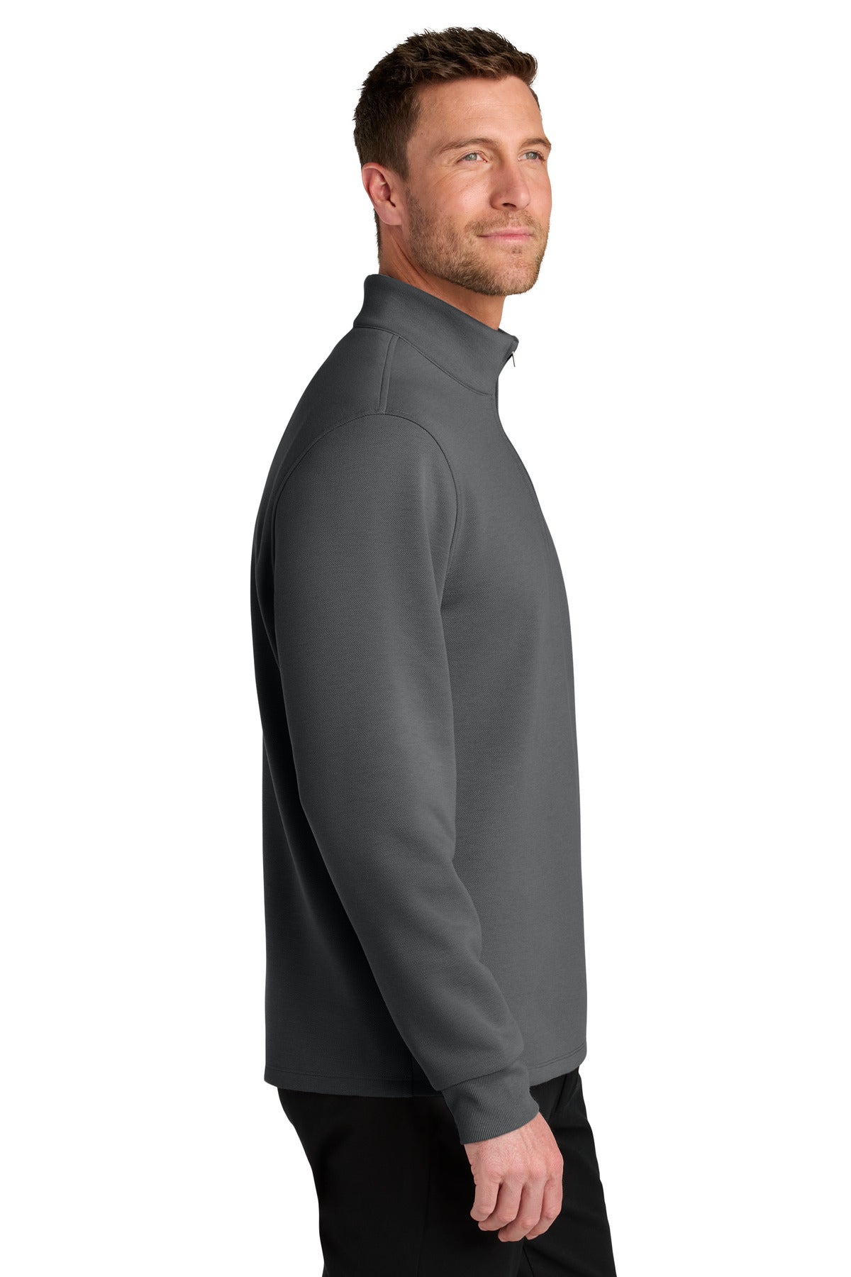StormGrey Port Authority Wearever Signature Double Pique 1/4-Zip K210