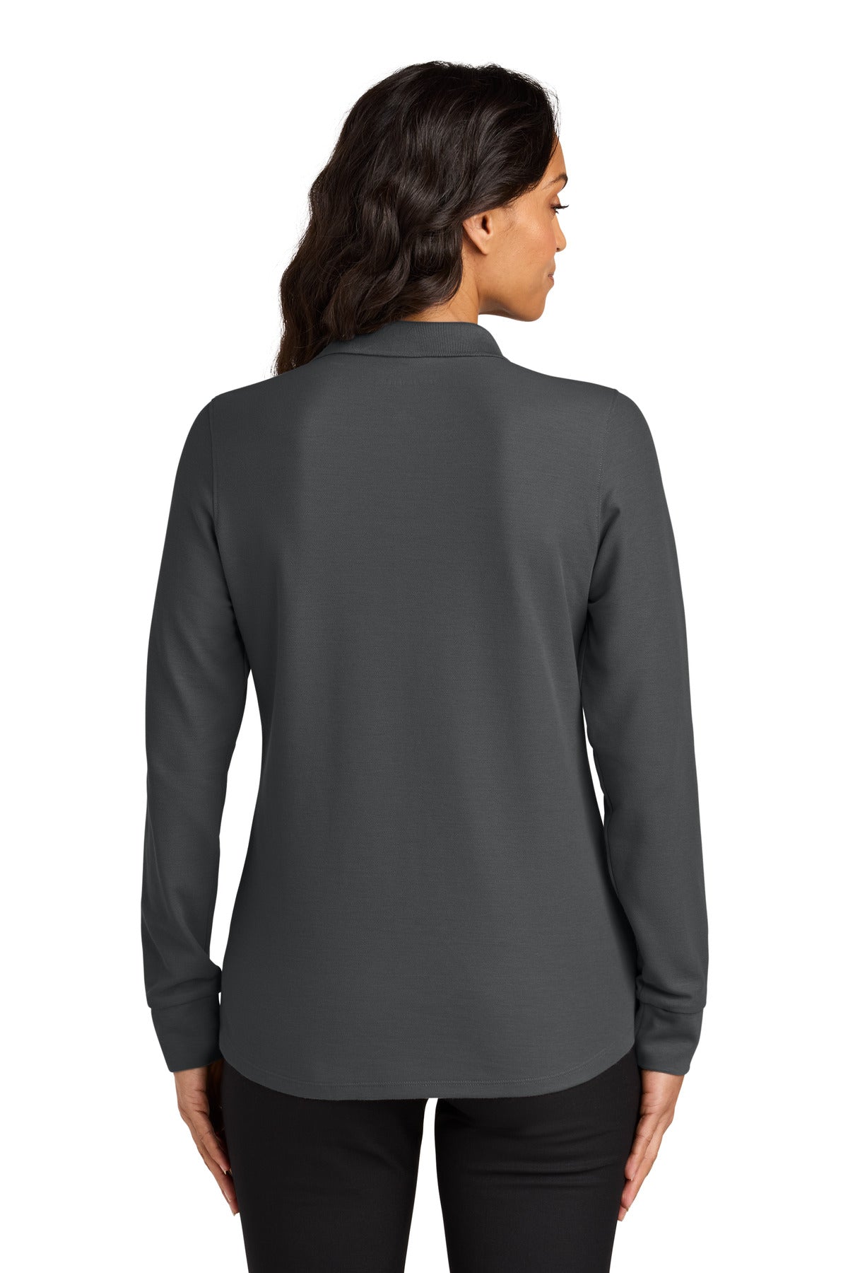 StormGrey Port Authority Women's Wearever Signature Pique Long Sleeve Polo LK200LS
