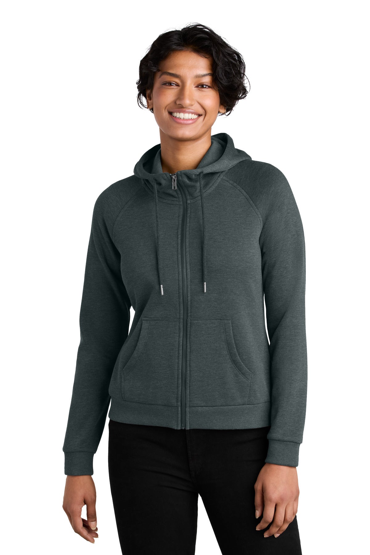 TernGryHtr Allmade Women's Organic CVC Fleece Full-Zip Hoodie AL5003