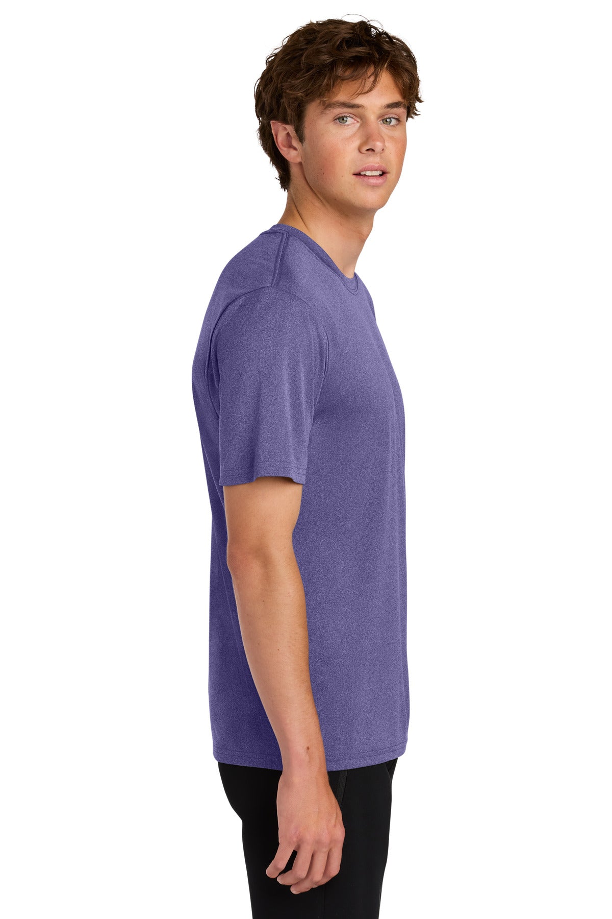 TmPrpHthr Port & Co Heather Performance Tee PC390