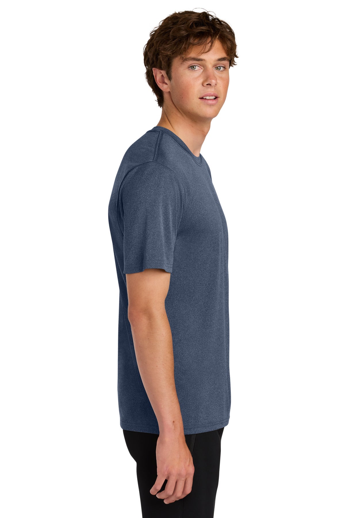TrNvyHthr Port & Co Heather Performance Tee PC390