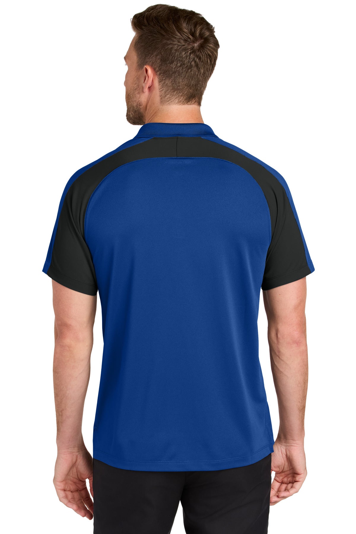 TRoyal/Bk Port Authority Wearever Performance Pique Colorblock Polo K247