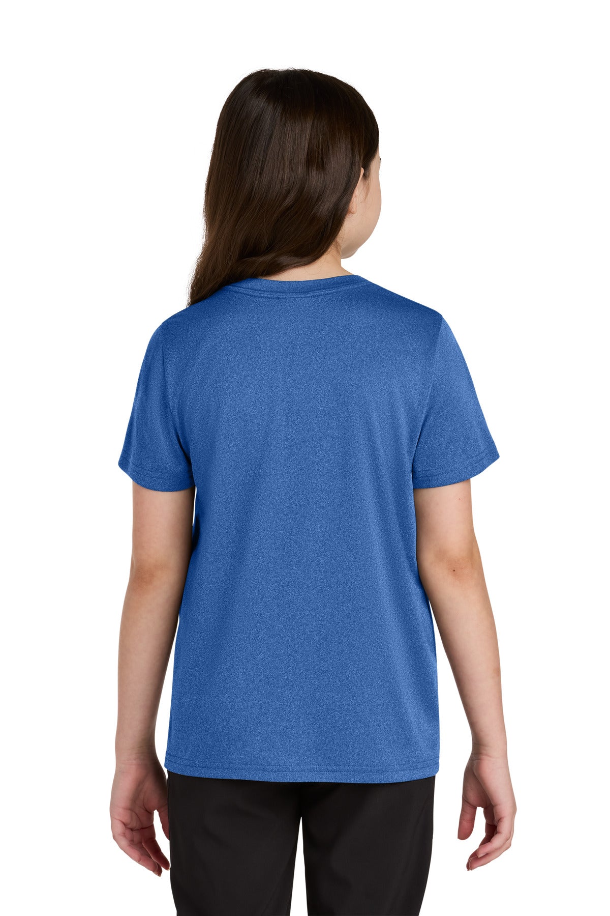 TRoyHthr Port & Co Youth Heather Performance Tee PC390Y