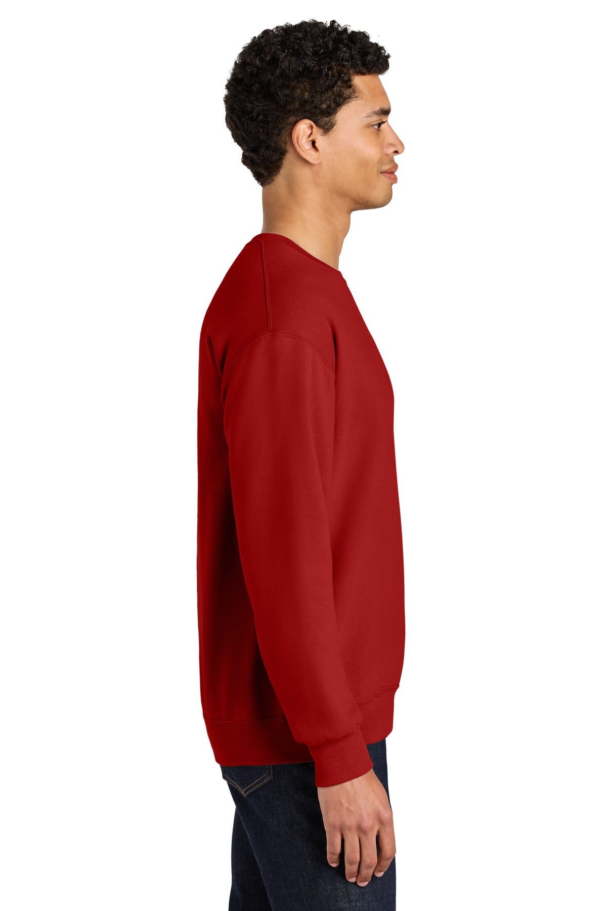 TrueRed Jerzees Ultimate Unisex CVC Ring Spun Crewneck Sweatshirt IC48M