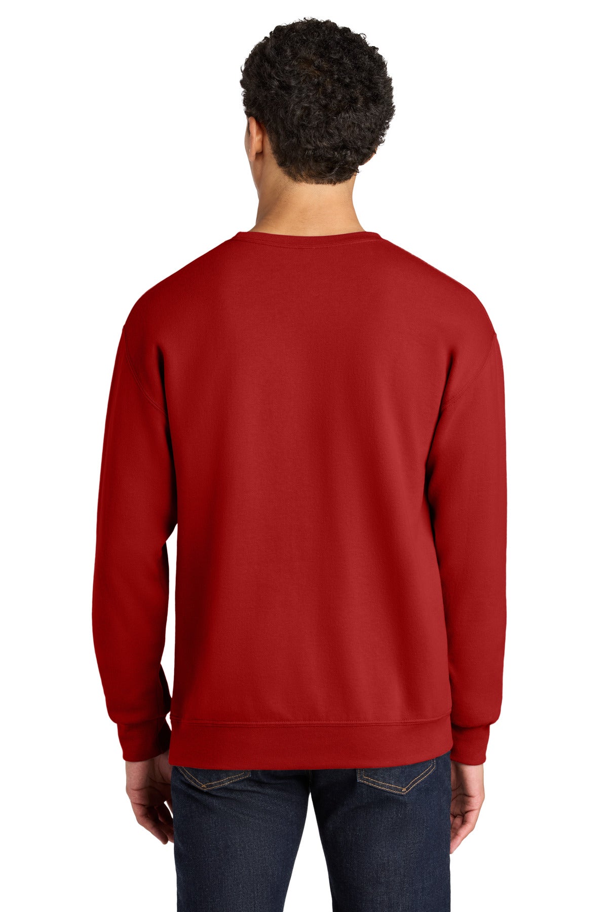 TrueRed Jerzees Ultimate Unisex CVC Ring Spun Crewneck Sweatshirt IC48M