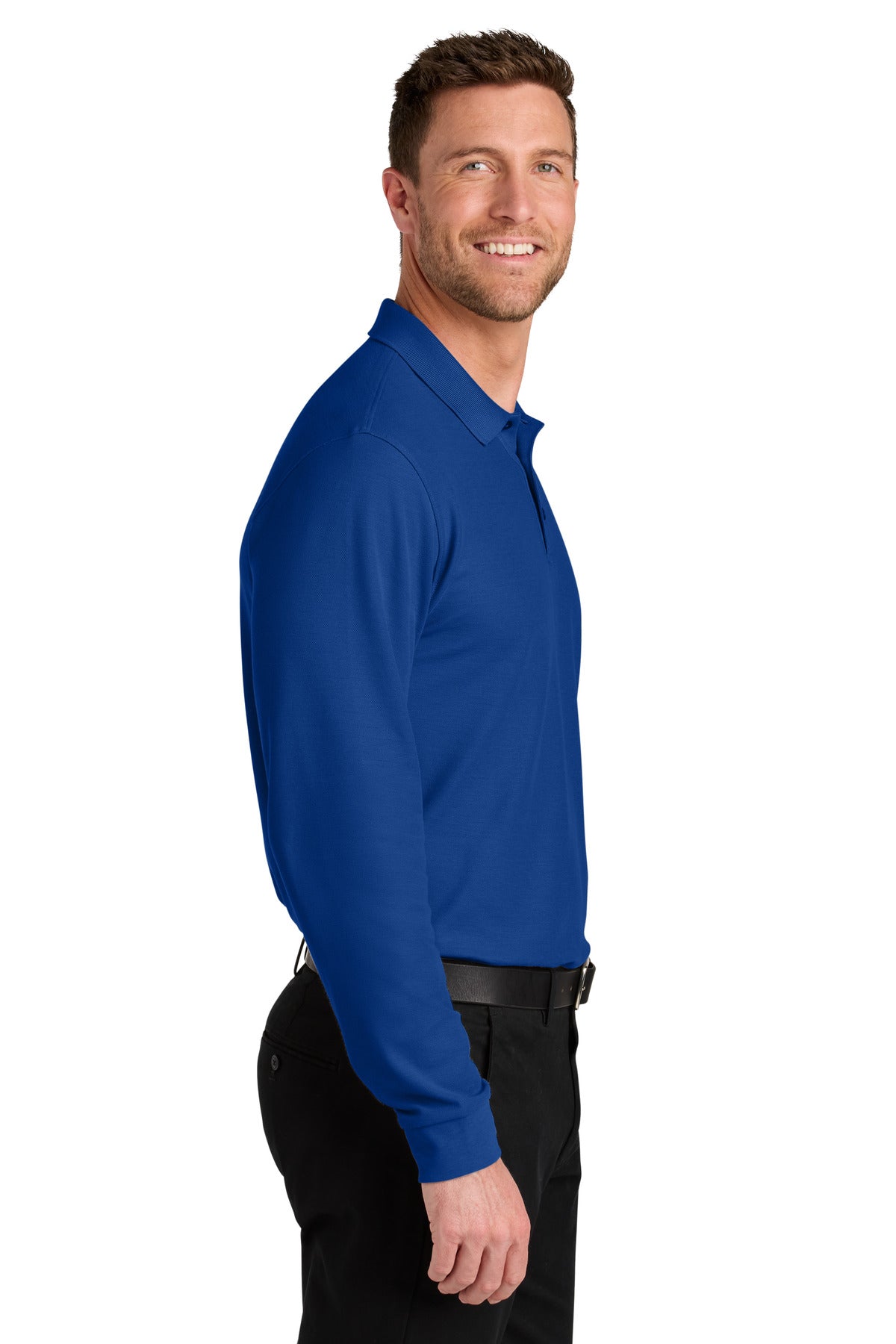 TrueRoyal Port Authority Wearever Signature Pique Long Sleeve Polo K200LS