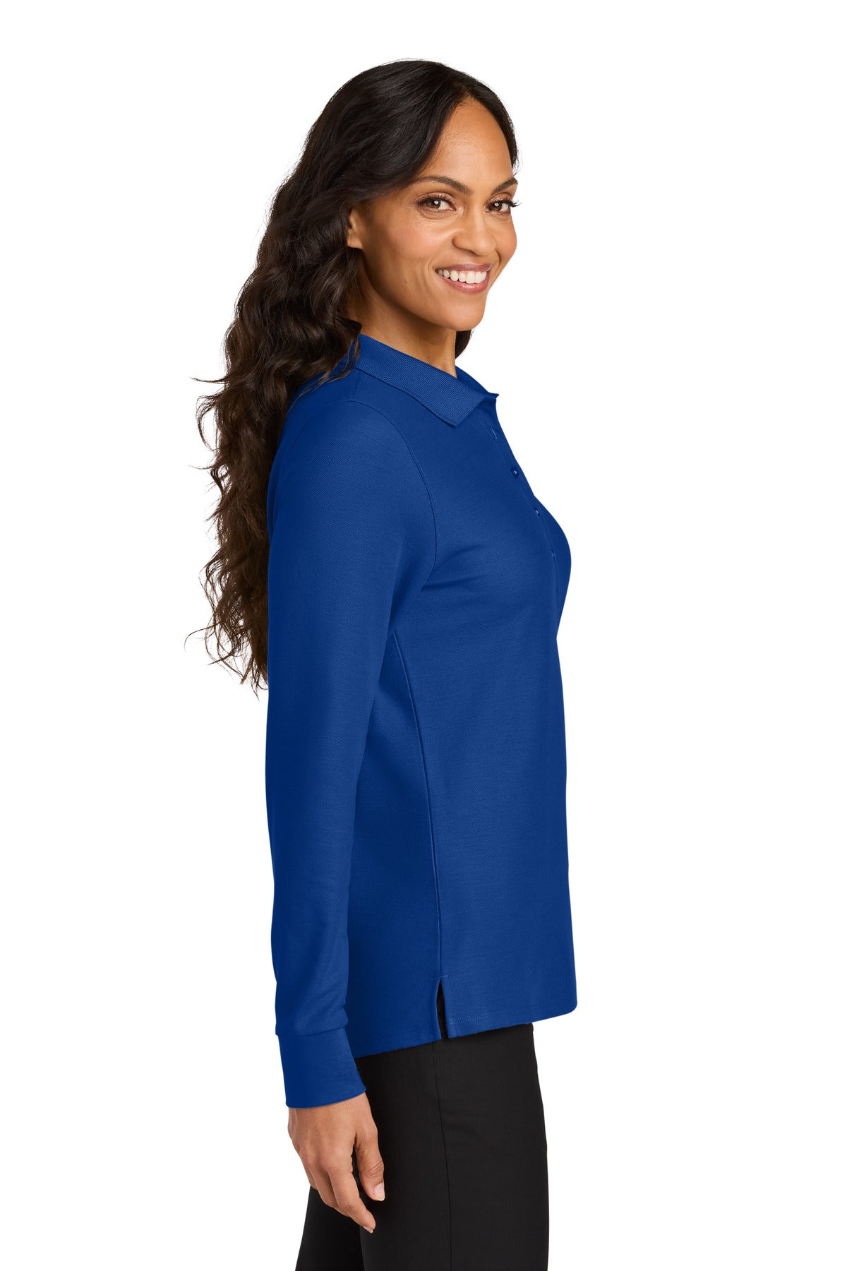 TrueRoyal Port Authority Women's Wearever Signature Pique Long Sleeve Polo LK200LS