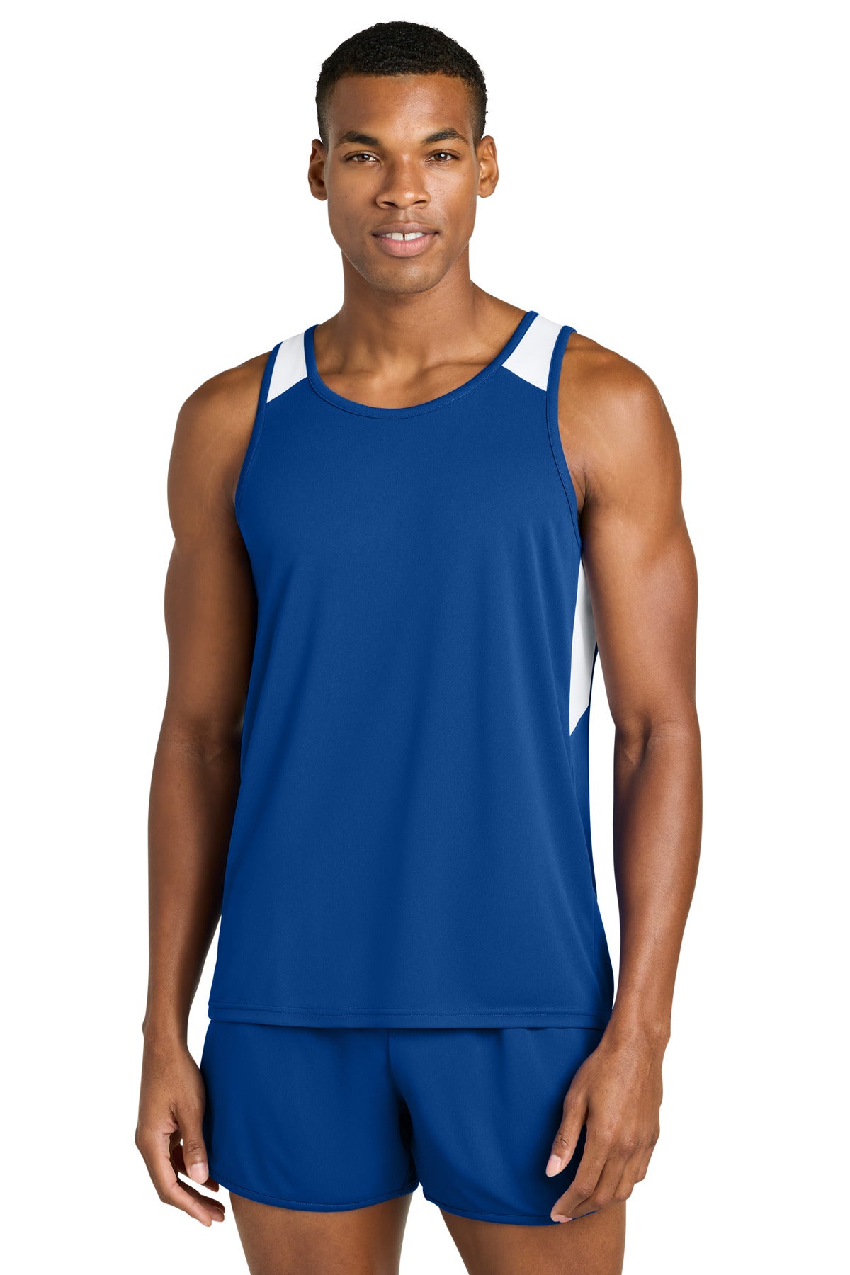 TRy/White Sport-Tek Club Track Tank ST446
