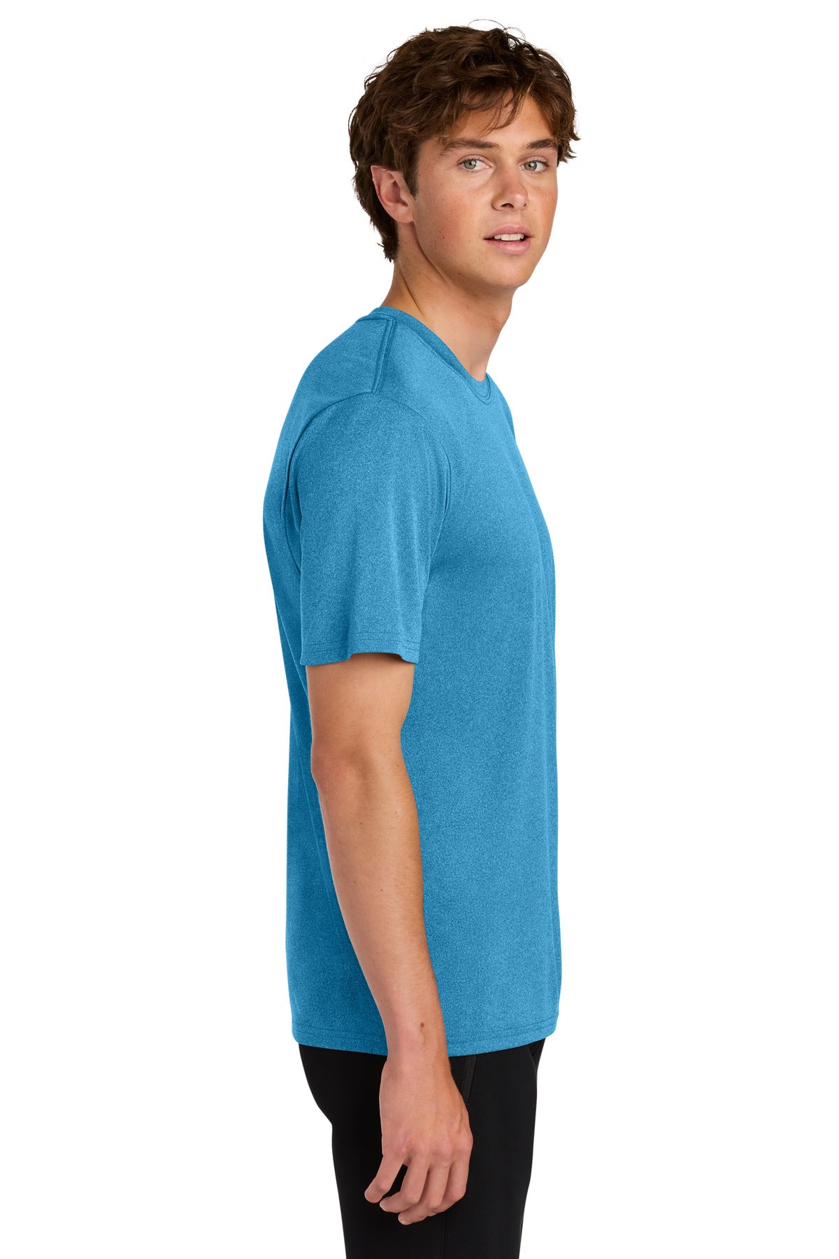 TurquoiseH Port & Co Heather Performance Tee PC390