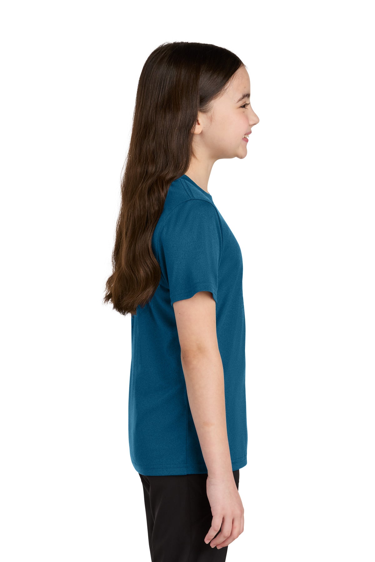 VgSapphire Port & Co Youth Heather Performance Tee PC390Y