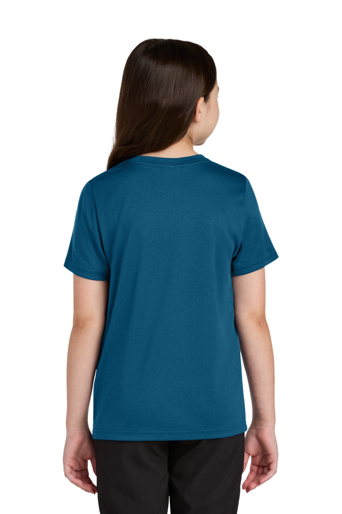 VgSapphire Port & Co Youth Heather Performance Tee PC390Y