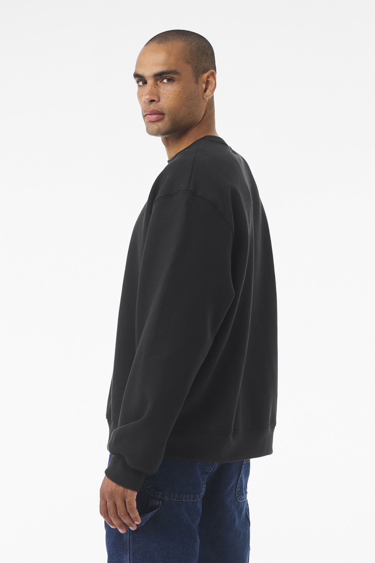 VtgBlack BELLA+CANVAS Unisex 10-Ounce Heavyweight Crewneck Sweatshirt BC4711