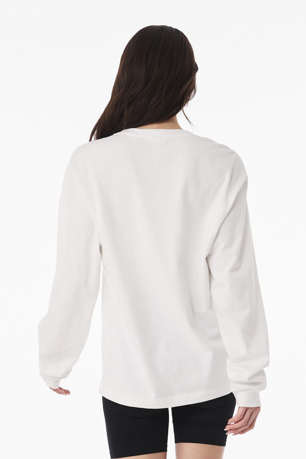 VtgWhite BELLA+CANVAS Unisex 6-Ounce Heavyweight Long Sleeve Tee BC3511