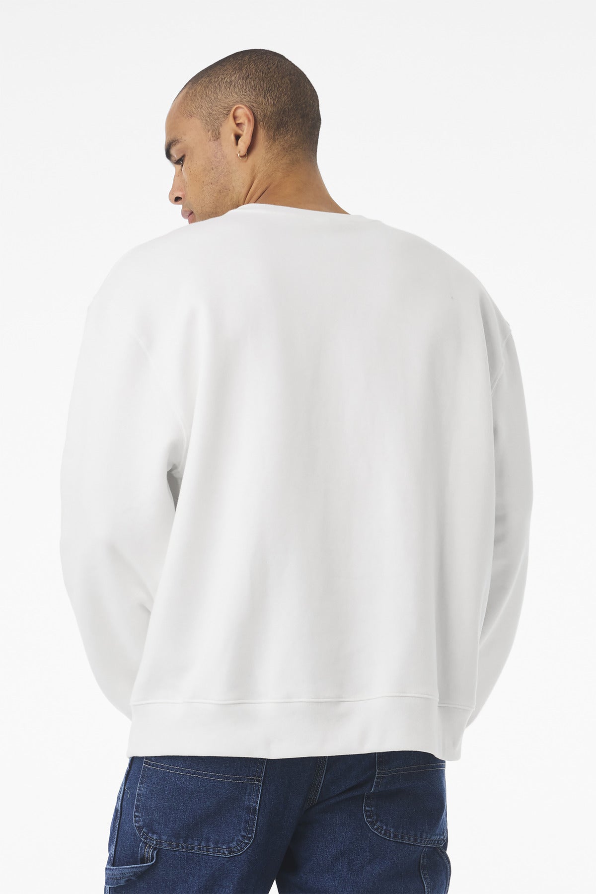 White BELLA+CANVAS Unisex 10-Ounce Heavyweight Crewneck Sweatshirt BC4711