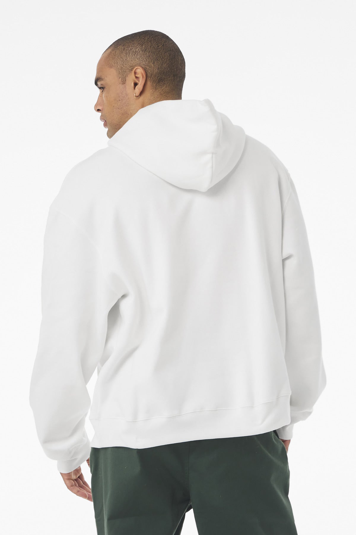 White BELLA+CANVAS Unisex 10-Ounce Heavyweight Pullover Hoodie BC4719