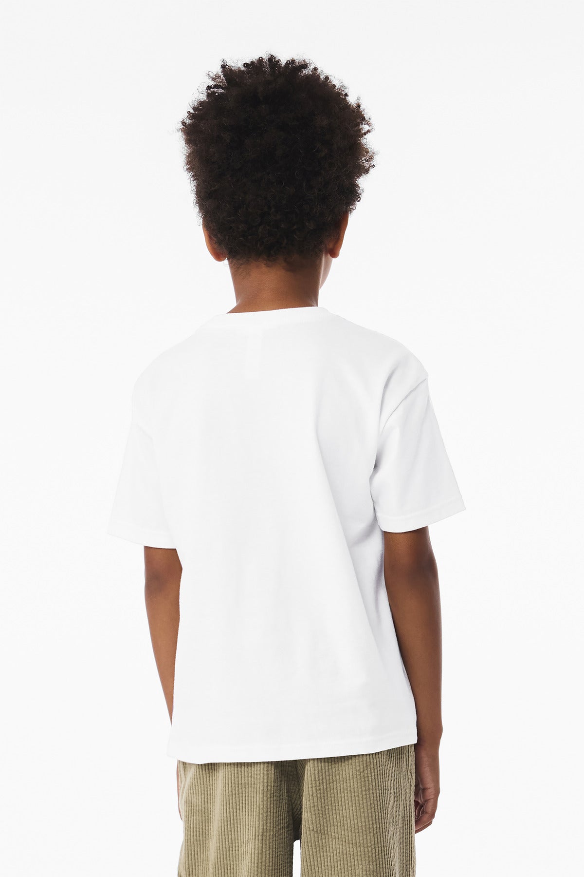 White BELLA+CANVAS Youth 6-Ounce Heavyweight Tee BC3010Y
