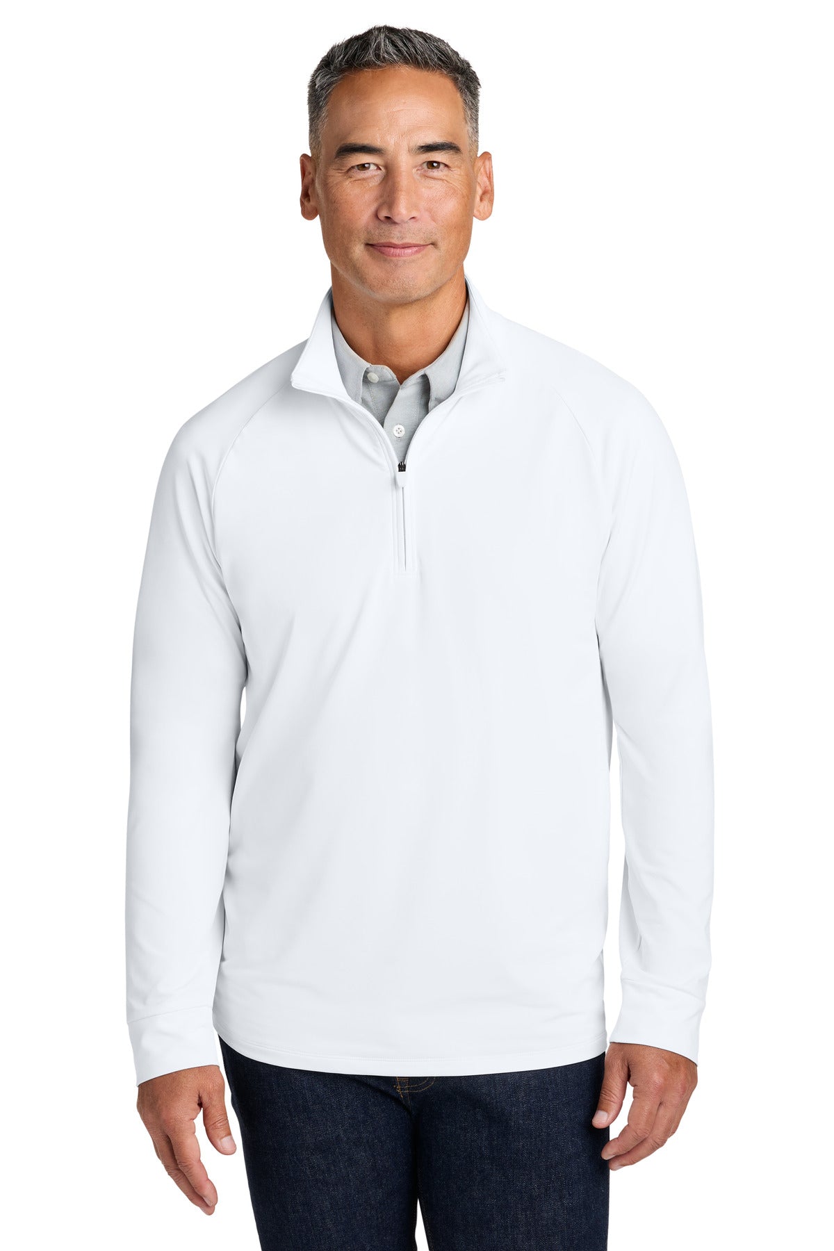 White Brooks Brothers Luxe Performance 1/4-Zip BB18214