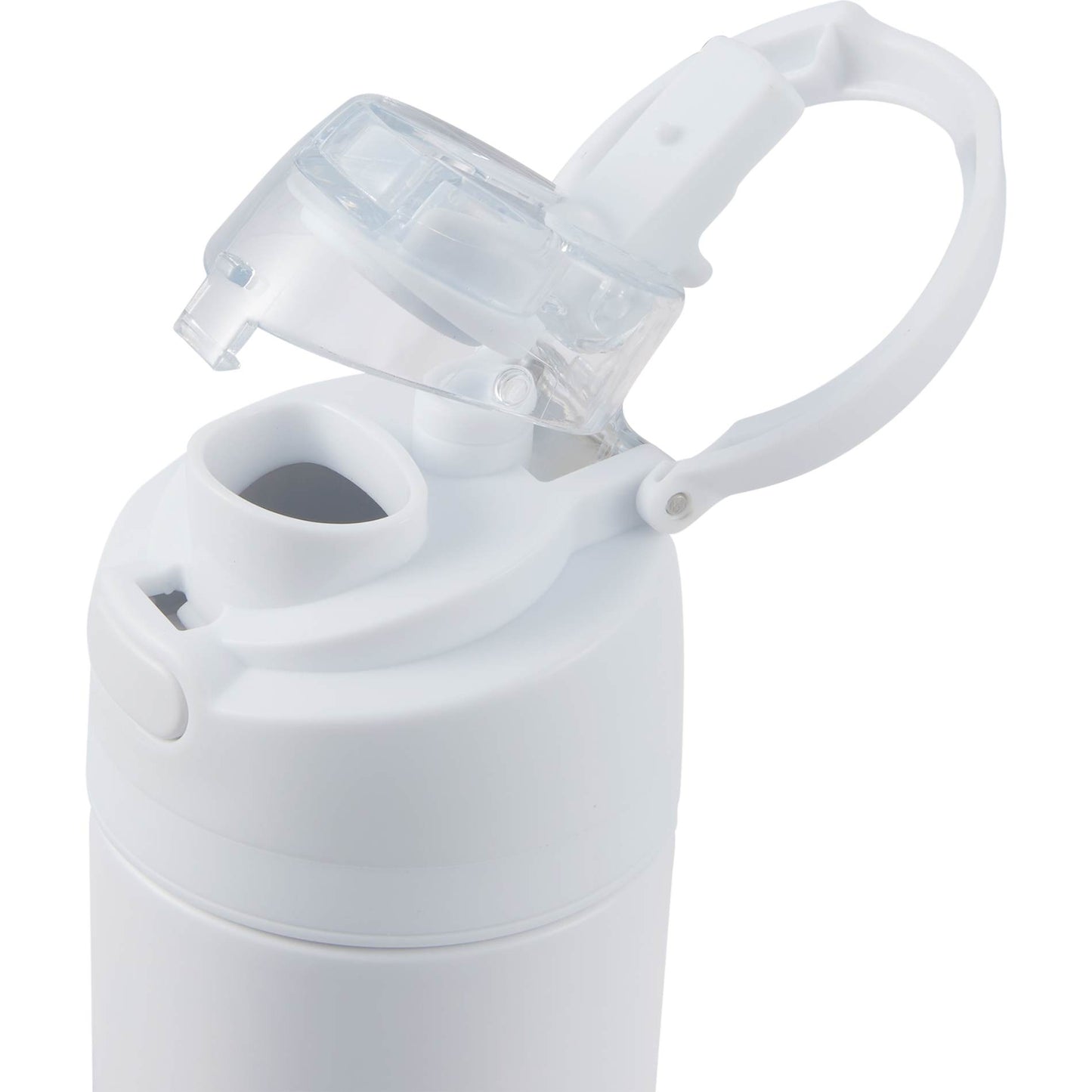 White Elvin 28oz Recycled Stainless Flip Straw Bottle plain