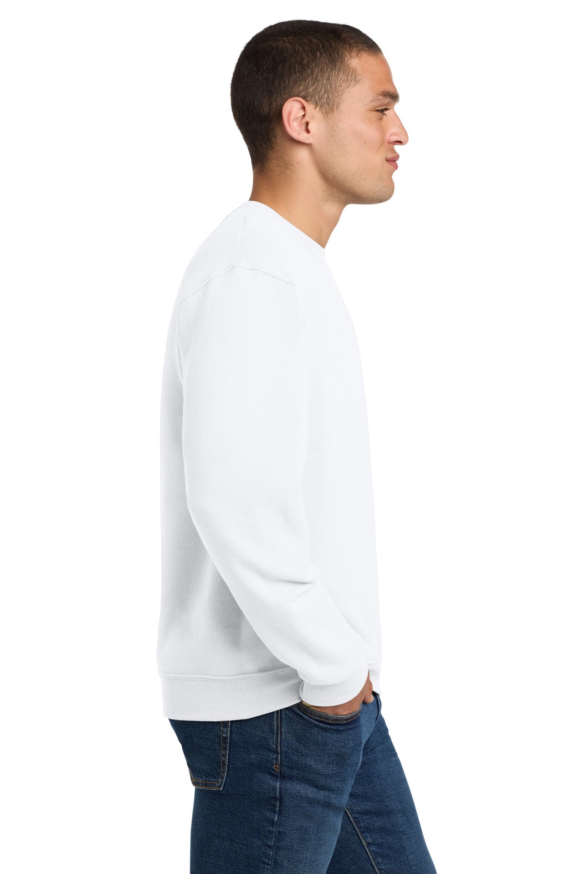 White Jerzees - NuBlend Crewneck Sweatshirt. 562M
