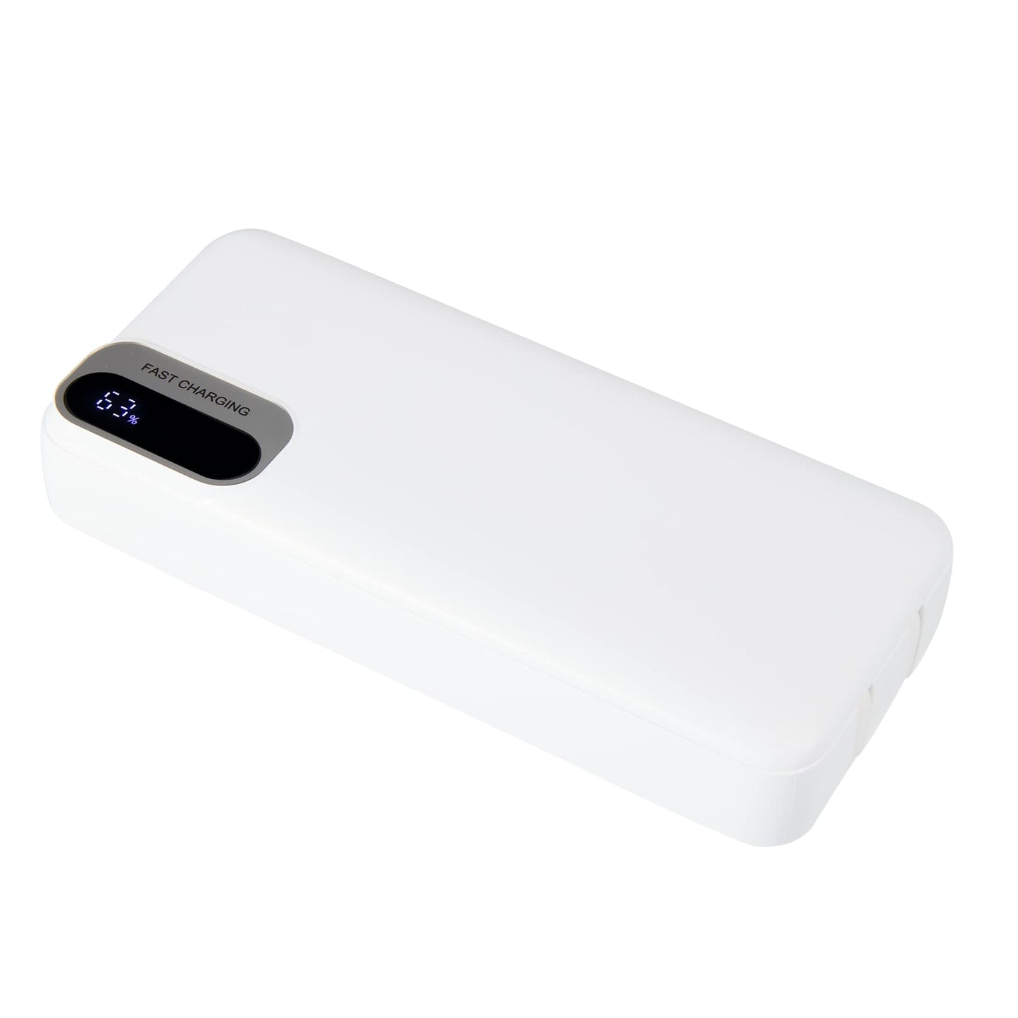 White Laptop Power 20,000 mAh PD Power Bank with Cables plain