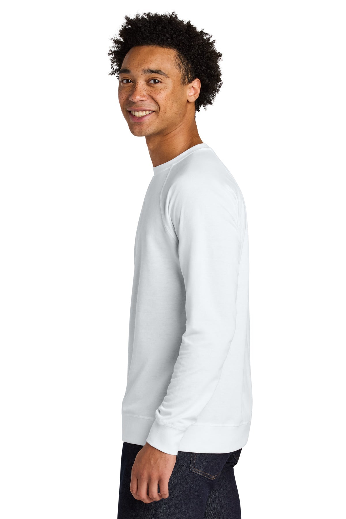 White Next Level Apparel Laguna Raglan Sweatshirt NL9000