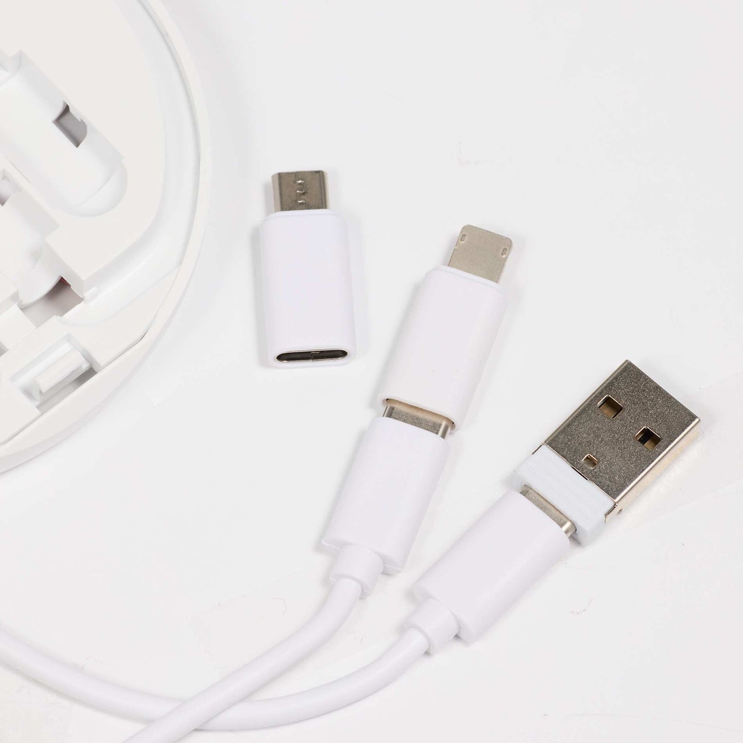 White Pad Pal 15W Wireless Charging Pad and 65W Cable Ki plain