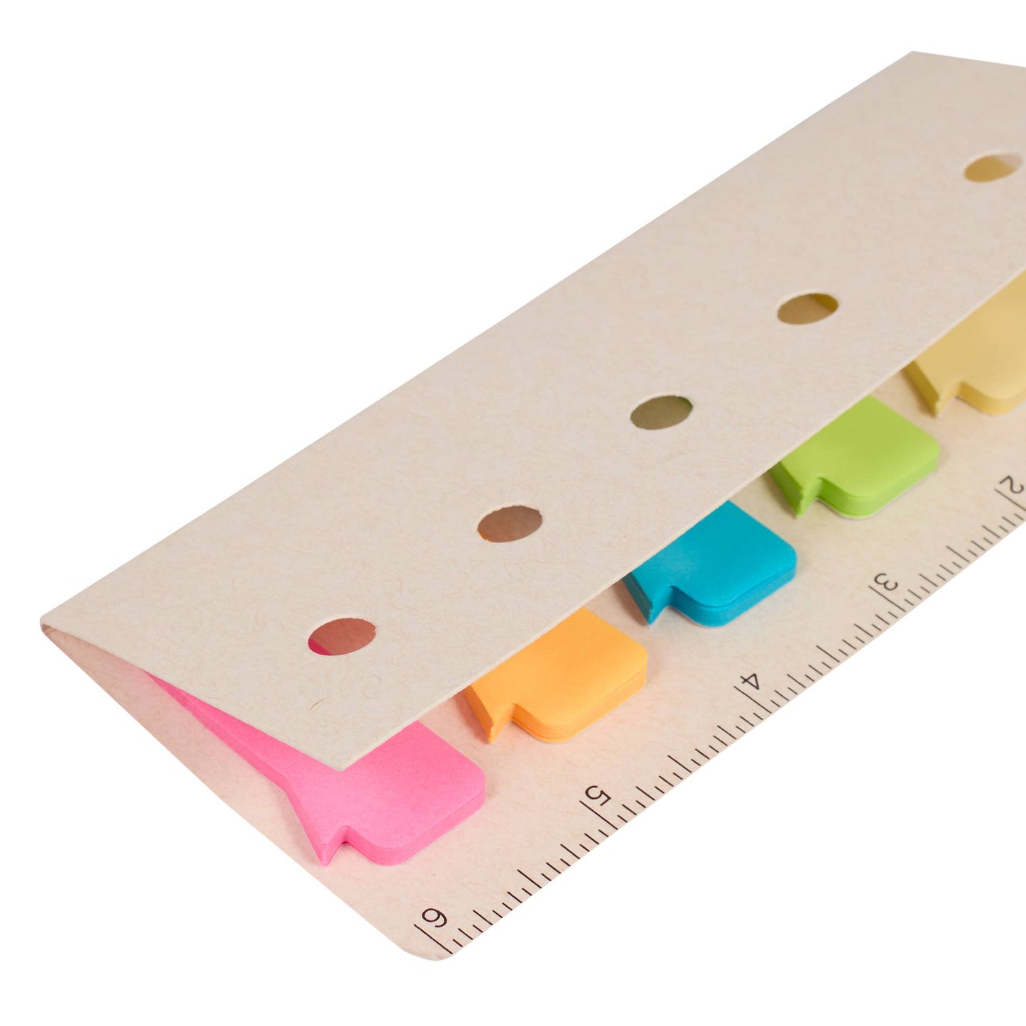 White Recycled Milk Carton Sticky Notes & Ruler Pad plain