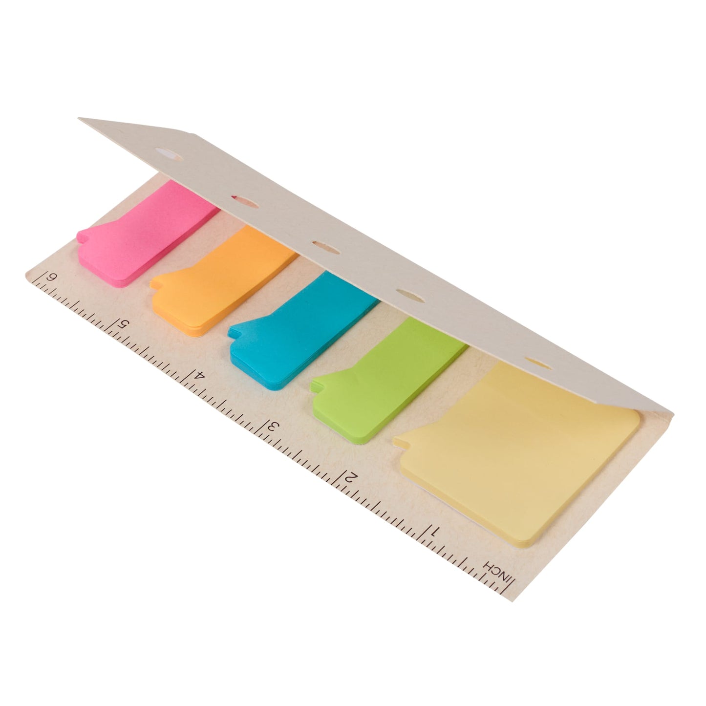 White Recycled Milk Carton Sticky Notes & Ruler Pad plain