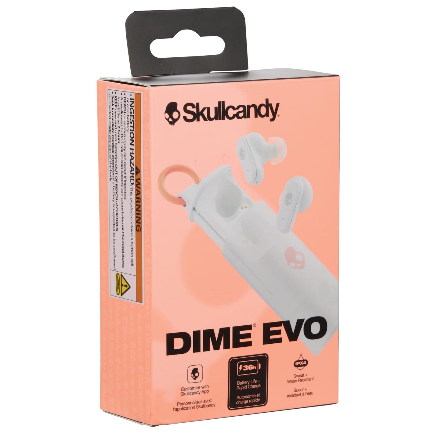 White Skullcandy Dime Evo True Wireless Earbuds