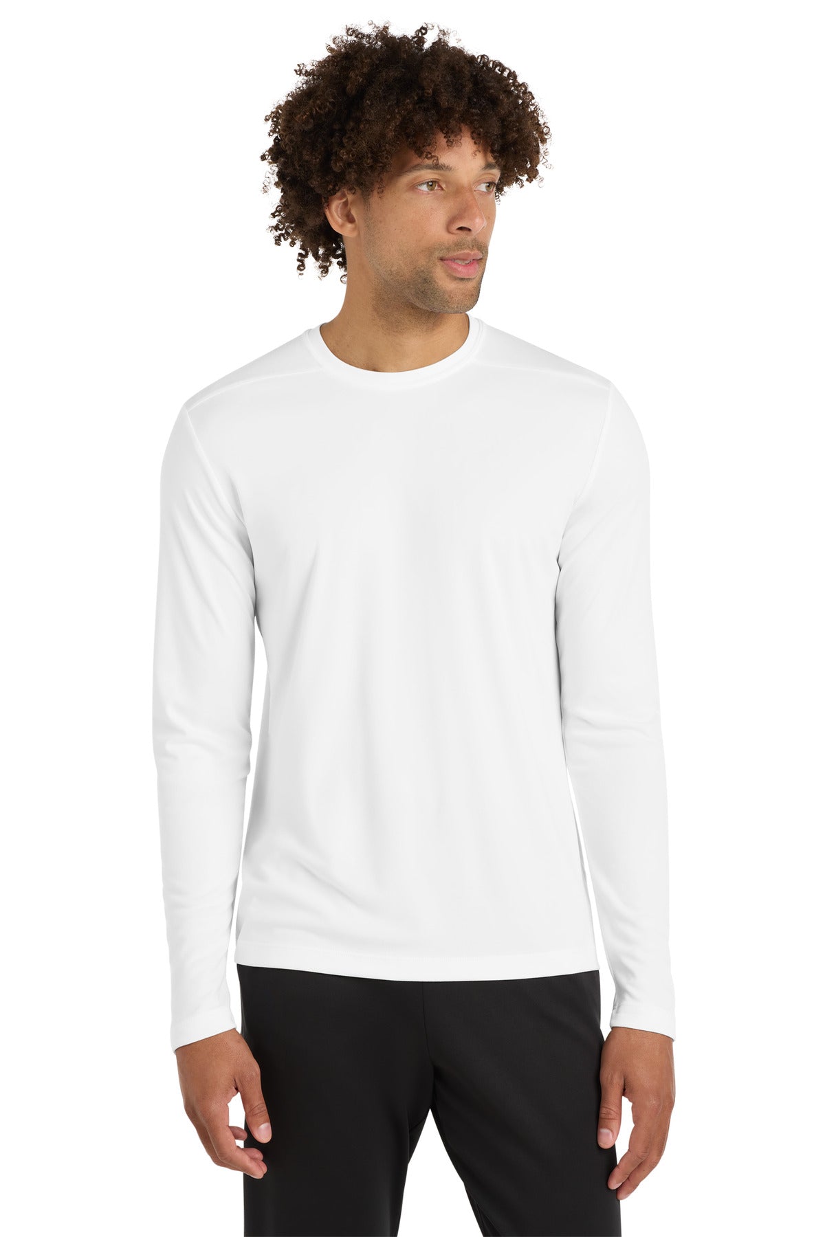 White Sport-Tek Posi-UV Pro Long Sleeve Tee. ST420LS