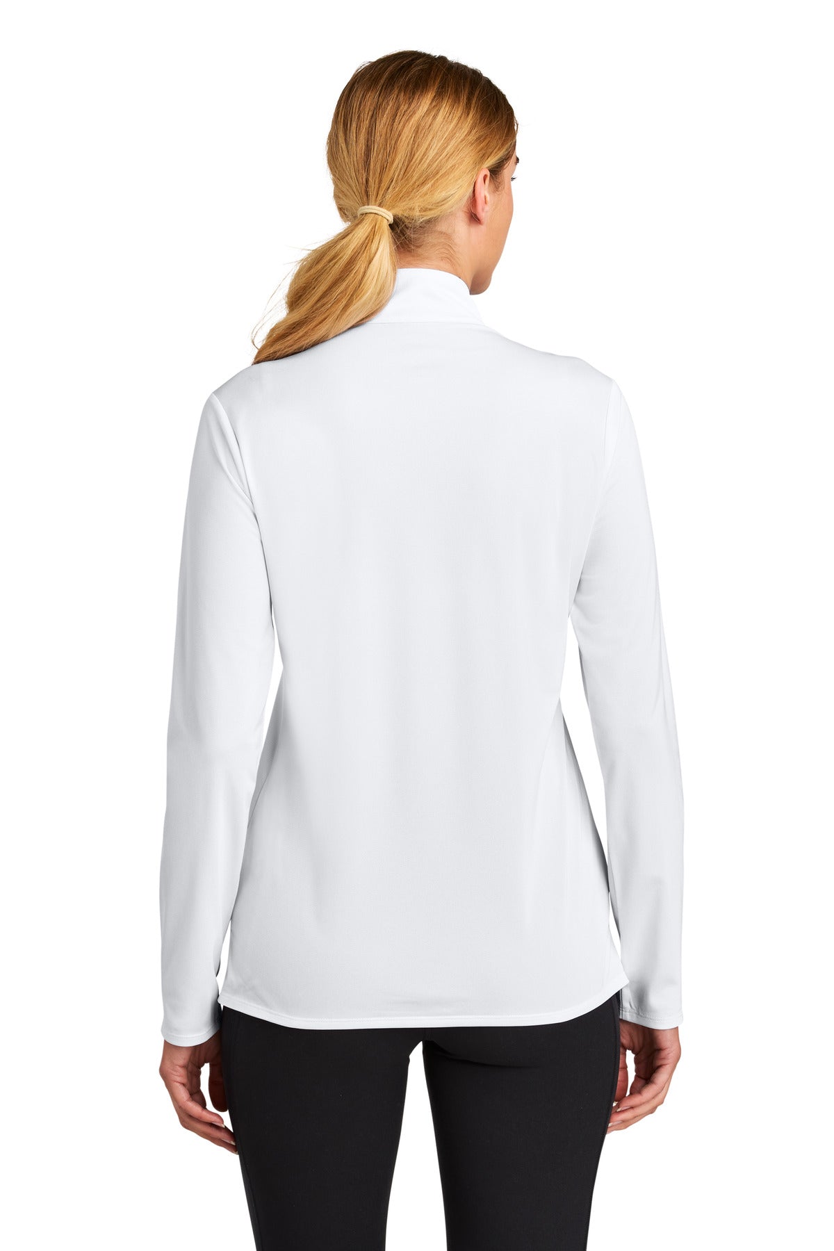 White Sport-Tek Women's Micropique Sport-Wick 1/4-Zip LST672