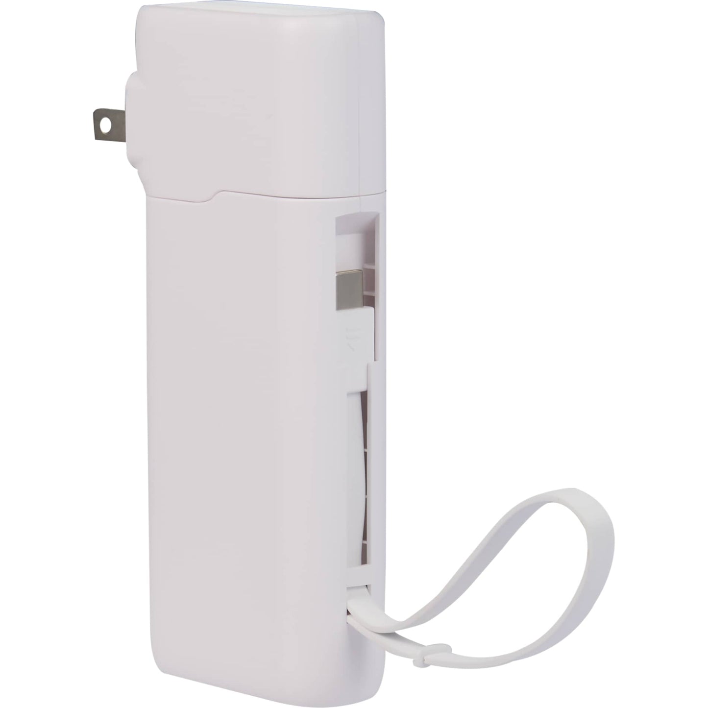 White UL Listed 10,000 mAh 20W PD Power Bank with AC Plu plain