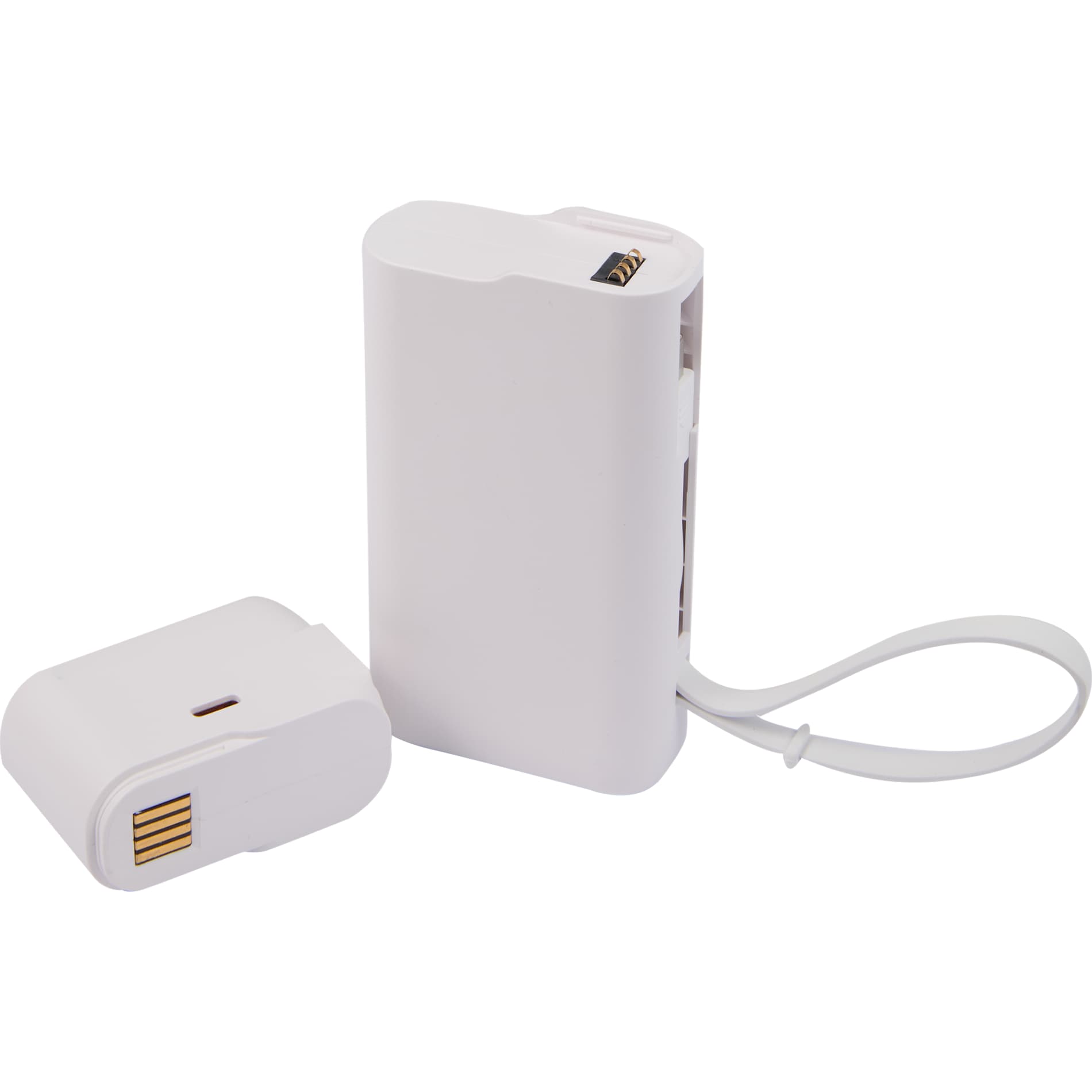 White UL Listed 10,000 mAh 20W PD Power Bank with AC Plu plain