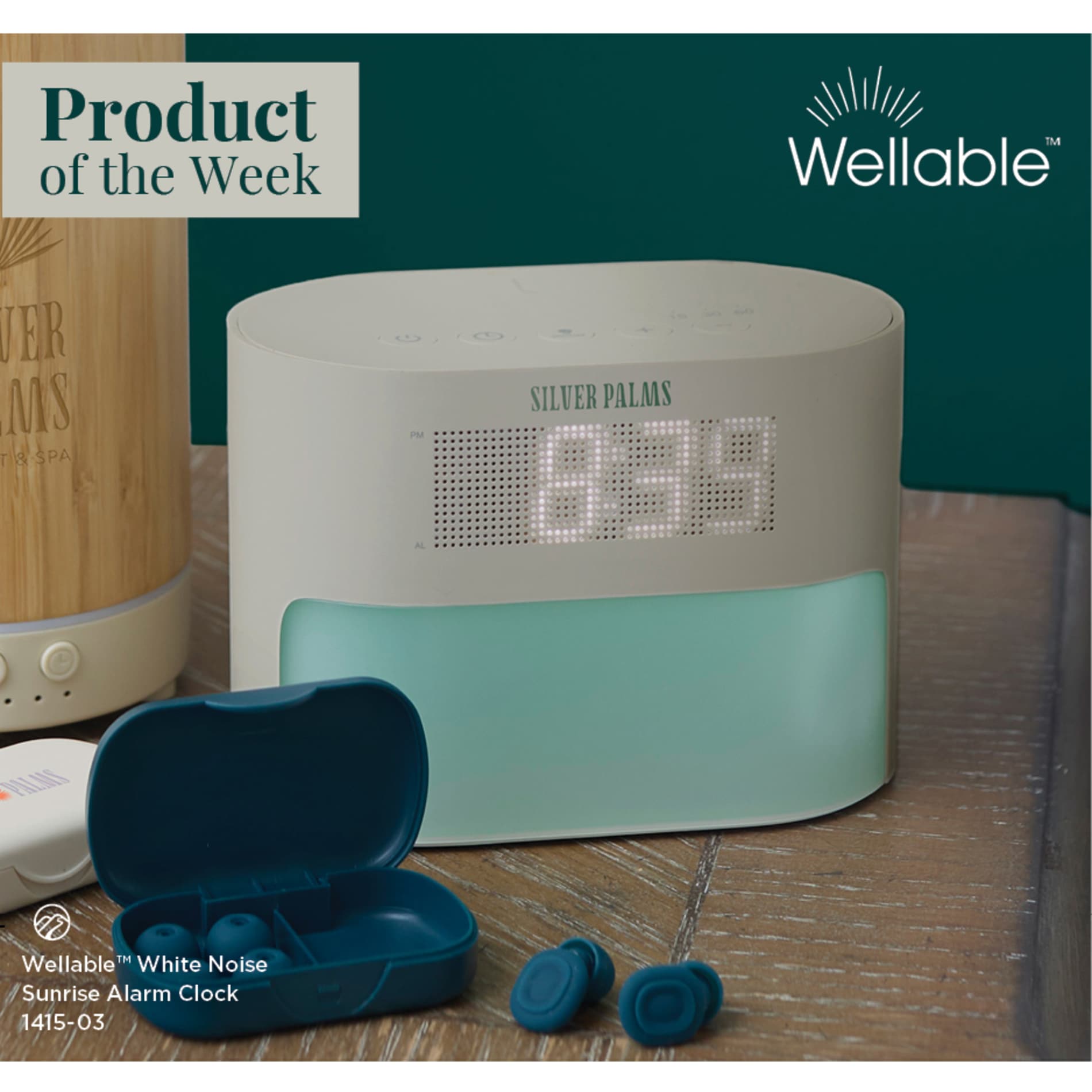 White Wellable™ White Noise Sunrise Alarm Clock