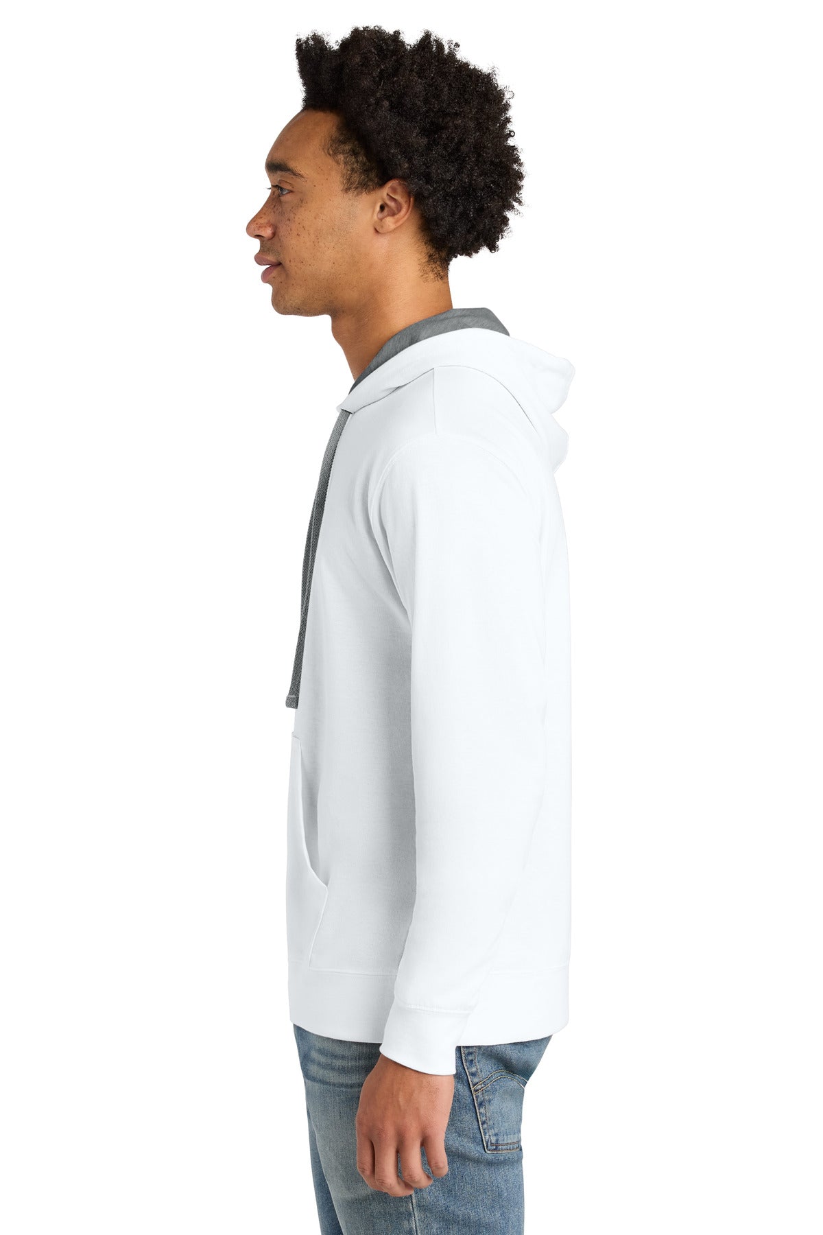 Wht/HtGray Next Level Apparel Laguna Hoodie NL9301