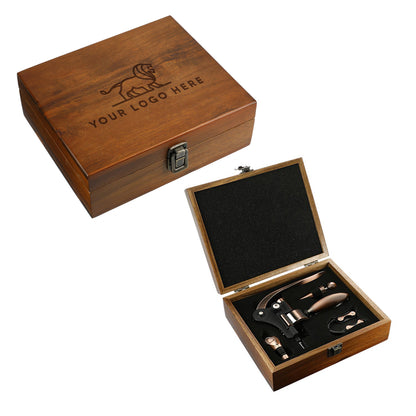 [Swag Store Ready] Graze Wood and Metal Wine Set