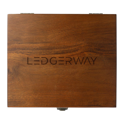 LEDGERWAY Graze Wood and Metal Wine Set