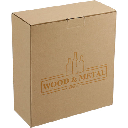 [Swag Store Ready] Graze Wood and Metal Wine Set
