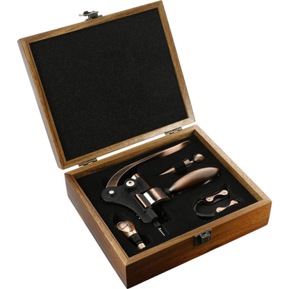 [Swag Store Ready] Graze Wood and Metal Wine Set
